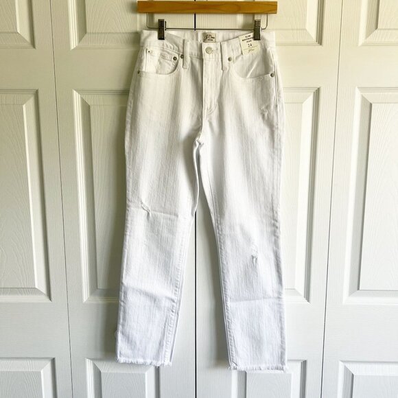 J.Crew Denim - J.Crew Slim Boyfriend White Denim High-Rise Straight Jeans Women's Size 24
